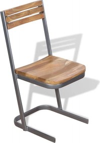 vidaXL Καρέκλες Τραπεζαρίας 2 τεμ. από Μασίφ Ξύλο Teak