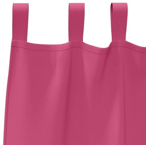 vidaXL Κουρτίνες με κουρτίνες 2 pcs Φωτεινό Ροζ Πολυεστέρας
