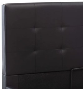 Πλαίσιο Κρεβατιού με Αποθηκ. Χώρο Μαύρο 140x200 εκ. Συνθ. Δέρμα - Μαύρο