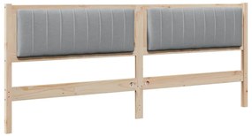 vidaXL Ταπετσαρισμένο κεφαλάρι Καφέ 200 cm Στερεά ξυλεία πεύκου