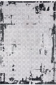 Χαλί Chagall 7564A Anthracite-White Βιοκαρπέτ 80X150cm