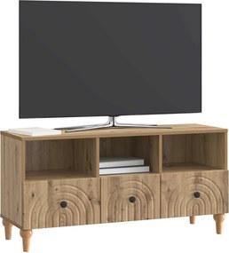 vidaXL Ντουλάπι TV 102 x 34,5 x 50 εκ. Τεχνίτικη Δρυς