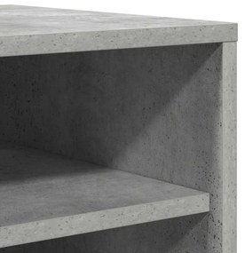 vidaXL Παπουτσοθήκη Γκρι Σκυροδέματος 31,5x35x90 εκ. από Επεξ. Ξύλο