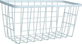 Μεταλλικό Καλάθι Αποθήκευσης 29x12x14cm Άσπρο ή Μαύρο - Άσπρο