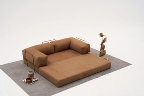 Τριθέσιος Καναπές Comfort - Χρώμα Καφέ - 190x95x75εκ