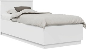 vidaXL Σκελετός Κρεβατιού Λευκό 100 x 200 cm Επεξεργασμένο Ξύλο