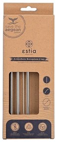 ESTIA ΚΑΛΑΜΑΚΙΑ ΑΝΟΞΕΙΔΩΤΑ ΜΕ ΒΟΥΡΤΣΑΚΙ ΚΑΘΑΡΙΣΜΟΥ 4Τ.