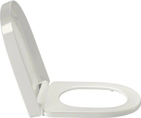 vidaXL Κάλυμμα Λεκάνης με Soft Close &amp; Quick Release Τετράγωνο Λευκό