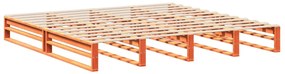vidaXL Σκελετός Κρεβ. Χωρίς Στρώμα Καφέ Κεριού 200x200 εκ Μασίφ Πεύκο