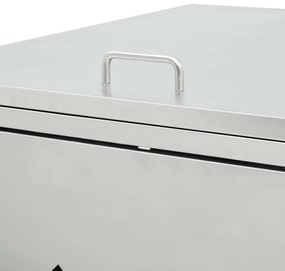 vidaXL Πλαίσιο Τριπλό για Κάδους Απορριμμάτων 240 L Ανοξείδωτο Ατσάλι