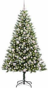 vidaXL Τεχνητό Δέντρο Χριστουγέννων με μέρη που αναδιπλώνονται και χιονάκι