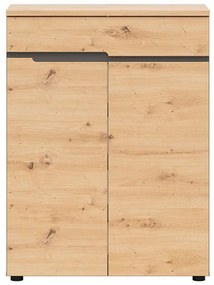 Σιφονιέρα Boston DP100, Γραφίτης, Artisan βελανιδιά, Με συρτάρια και ντουλάπια, Αριθμός συρταριών: 1, 107x80x38cm, 41 kg | Epipla1.gr