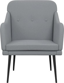 vidaXL Πολυθρόνα Ανοιχτό Γκρι 63 x 76 x 80 εκ. Υφασμάτινη
