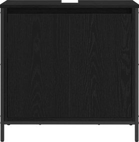 vidaXL ντουλάπι νιπτήρα μπάνιου μαύρο 60x34,5x60 εκ.