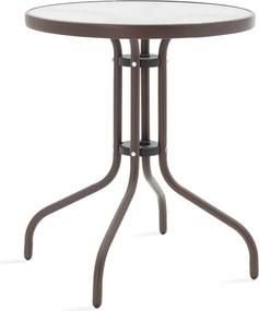 Τραπεζαρία Watson-Calan σετ 3τεμ μέταλλο-textilene καφέ Φ60x70εκ