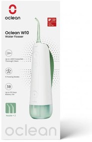 Οδοντιατρικό ντους Oclean W10, 5 λειτουργίες, 2 ακροφύσια, 200 ml, 1400 παλμοί ανά λεπτό, IPX7, USB-C, πράσινο