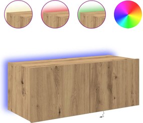 vidaXL Ντουλάπι Τηλεόρασης Τοίχου 80 x 35 x 31 cm Artisan Oak