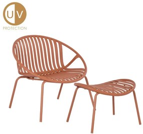ΠΟΛΥΘΡΟΝΑ NADIN SET 2ΤΕΜ TERRACOTTA 80x61.5x73
