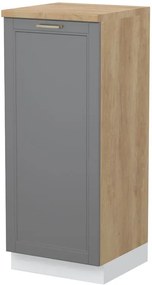 Επιδαπέδιο ντουλάπι ψηλό Tahoma K14-60-1KF-Δρυς - Γραφίτης