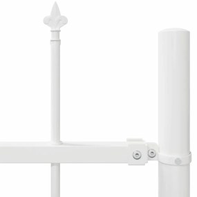 vidaXL Φράχτης κήπου  με σημείο σπάθα, λευκός, 10,2 x 1,2 μ, σχοινί.