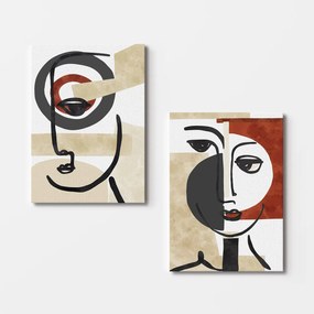 Decorative Canvas Painting (2 Pieces) 2KNV4234 - 50 x 70 Multicolor