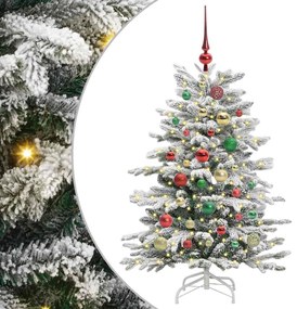 vidaXL Τεχνητό Χριστουγεννιάτικο Δέντρο με Άξονα Λευκό 120 cm