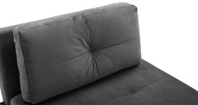 Πολυθρόνα - Κρεβάτι CONSTANCE C3078.11 Βελούδο Γκρί 95x92x66Υ εκ. 95x92x66 εκ.