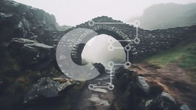 Intra Συλλεκτικό Ξύλινο Παζλ Plywood 4mm - Μυστηριώδης πέτρινη αψίδα κρυμμένη στα βουνά Σε Ξύλινο Κουτί - Διαστάσεις: 10x10 cm – 25 κομμάτια