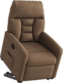 vidaXL Πολυθρόνα Ανακλινόμενη με Ανύψωση Καφέ Υφασμάτινη