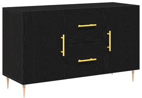 vidaXL Πλαϊνό γραφείο Μαύρη δρυς 100 x 36 x 60 εκ. Επεξεργασμένο ξύλο