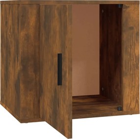 vidaXL Κομοδίνο Καπνιστή Δρυς 50 x 39 x 47 εκ.