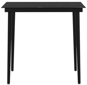 vidaXL Σετ Τραπεζαρίας Κήπου 5 Τεμαχίων Μαύρο με Μαξιλάρια