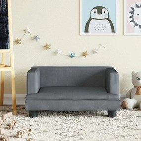 vidaXL Καναπές Παιδικός Σκούρο Γκρι 60 x 40 x 30 εκ. από Βελούδο