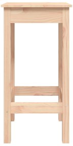 Καρέκλες Μπαρ 2 τεμ. 40x40x78 εκ. Μασίφ Ξύλο Πεύκου - Καφέ