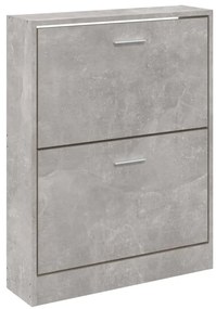 vidaXL Παπουτσοθήκη Γκρι Σκυροδέματος 59x17x81 εκ. Επεξεργασμένο Ξύλο