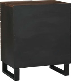 vidaXL Κομοδίνο Καρυδιά 50 x 33 x 60 εκ Επεξεργασμένο Ξύλο