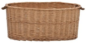vidaXL Καλάθι Καυσόξυλων με Λαβές Μεταφοράς 78x54x34 εκ. Φυσική Ιτιά