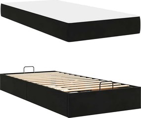 vidaXL Σκελετός κρεβατιού με στρώμα 2 pcs Μαύρο Βελούδο