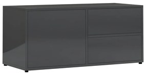 vidaXL Έπιπλο Τηλεόρασης Γυαλιστερό Γκρι 80x34x36 εκ. Μοριοσανίδα