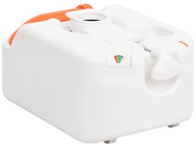 vidaXL Ενσωματωμένη Τουαλέτα Κάμπινγκ Λευκή 24+17 Λίτρων HDPE&amp;Ατσάλι