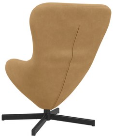 vidaXL Πολυθρόνα Αυγού Brown Βελούδο