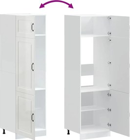 vidaXL Ντουλάπι κουζίνας "Kalmar" High Gloss White Engineered Wood