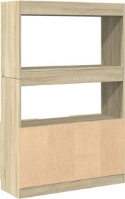 vidaXL Ντουλάπι Sonoma δρυς 92x33x140 εκ. από Επεξεργασμένο Ξύλο