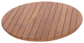 ΕΠΙΦΑΝΕΙΑ ΤΡΑΠΕΖΙΟΥ ΣΤΡΟΓΓΥΛΗ HM18133 ΞΥΛΟ TEAK--ΦΥΣΙΚΟ Φ70x4(πάχος)εκ.