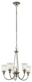 Πολυέλαιος Κρεμαστό Φωτιστικό 5xE27 Waverly Elstead Lighting-KL-WAVERLY5-NBR-Ορείχαλκος KL-WAVERLY5-NBR