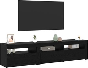 vidaXL Ντουλάπι TV 2 pcs Μαύρη Οξυά 180 x 35 x 40 εκ