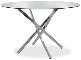 Intrahome Τραπέζι στρόγγυλο ATLASRA Intrahome με γυάλινη επιφάνεια διαφανές Φ120x74,5εκ | SKU: INTRAPA-130111141