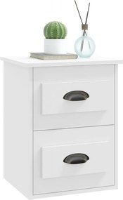 vidaXL Κομοδίνο Επιτοίχιο Λευκό 41,5 x 36 x 53 εκ.