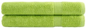vidaXL Πετσέτες Premium SOLUND 2 Τεμ. Πράσινη 100x200 εκ. 600 γρ/μ²