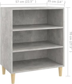 vidaXL Ντουλάπι Γκρι Σκυροδέματος 57x35x70 εκ. Επεξεργασμένο Ξύλο